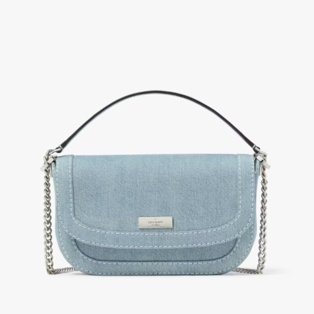 Kate Spade New York Krista Denim Chain Crossbody Handbag NWT